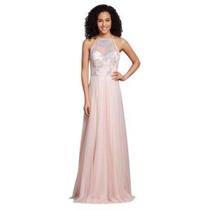 NWT Hayley Paige Occasions Style 5851 Size 12 in BLUSH/CASHMERE/ALMOND